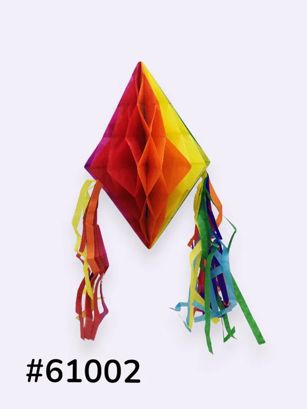 BALÃO ORIGAMI LOSANGULO C/ FITAS