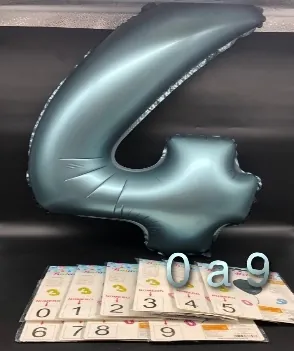 Balão número cinza cromo 75cm