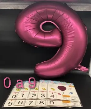 Balão número magenta cromo 75cm