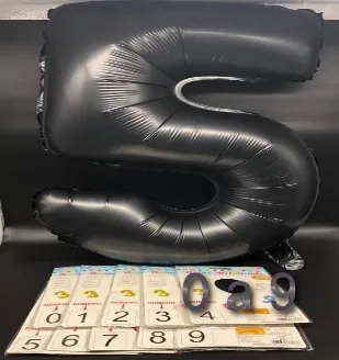 Balão número preto 75cm
