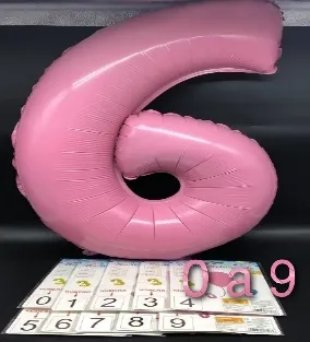 Balão número rosa bebê 75cm