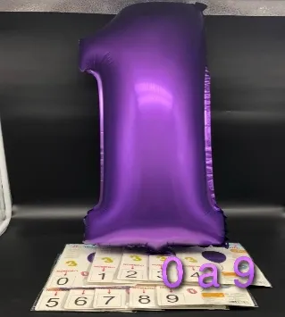 Balão número roxo cromo 75cm