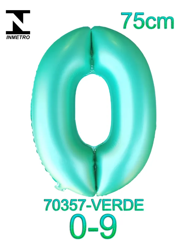 Balão número verde 75cm