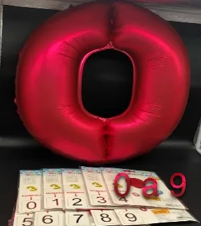 Balão número vermelho cromo 75cm