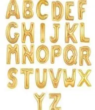 Balão letra 80cm dourada