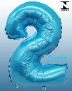 Balão número Azul bb Brilho 40cm
