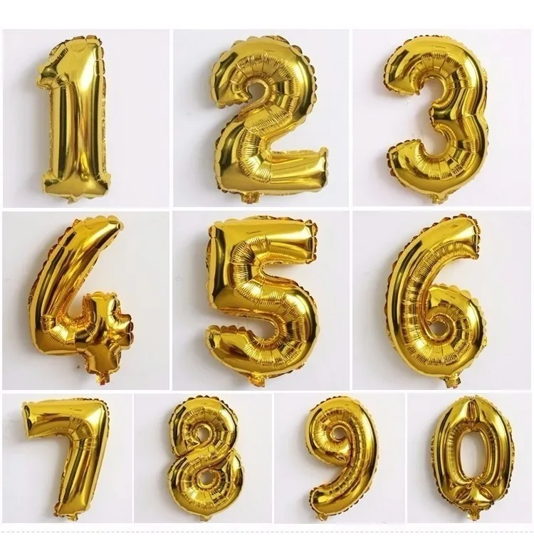 BALÃO NUMERO 40 CENTIMETROS DOURADO