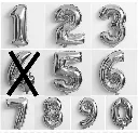BALÃO NUMERO PRATA BRILHANTE - 40 CM