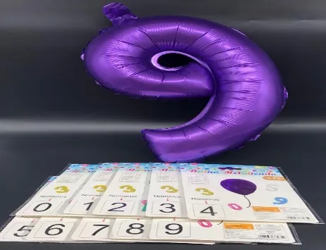 BALÃO NUMERO ROXO CROMO (40 CM EMBALADO 1 Á 1 COM INMETRO)