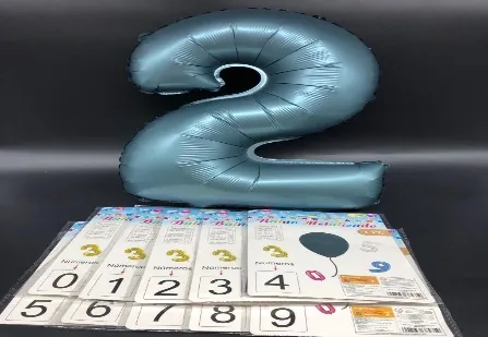 BALÃO NUMERO VERDE CROMO (40 CM EMBALADO 1 Á 1 COM INMETRO)