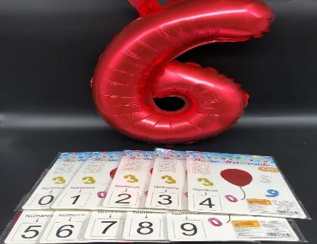 BALÃO NUMERO VERMELHO BRILHANTE 40 CM