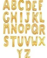 BALÃO METALIZADO LETRA 40CM DOURADA