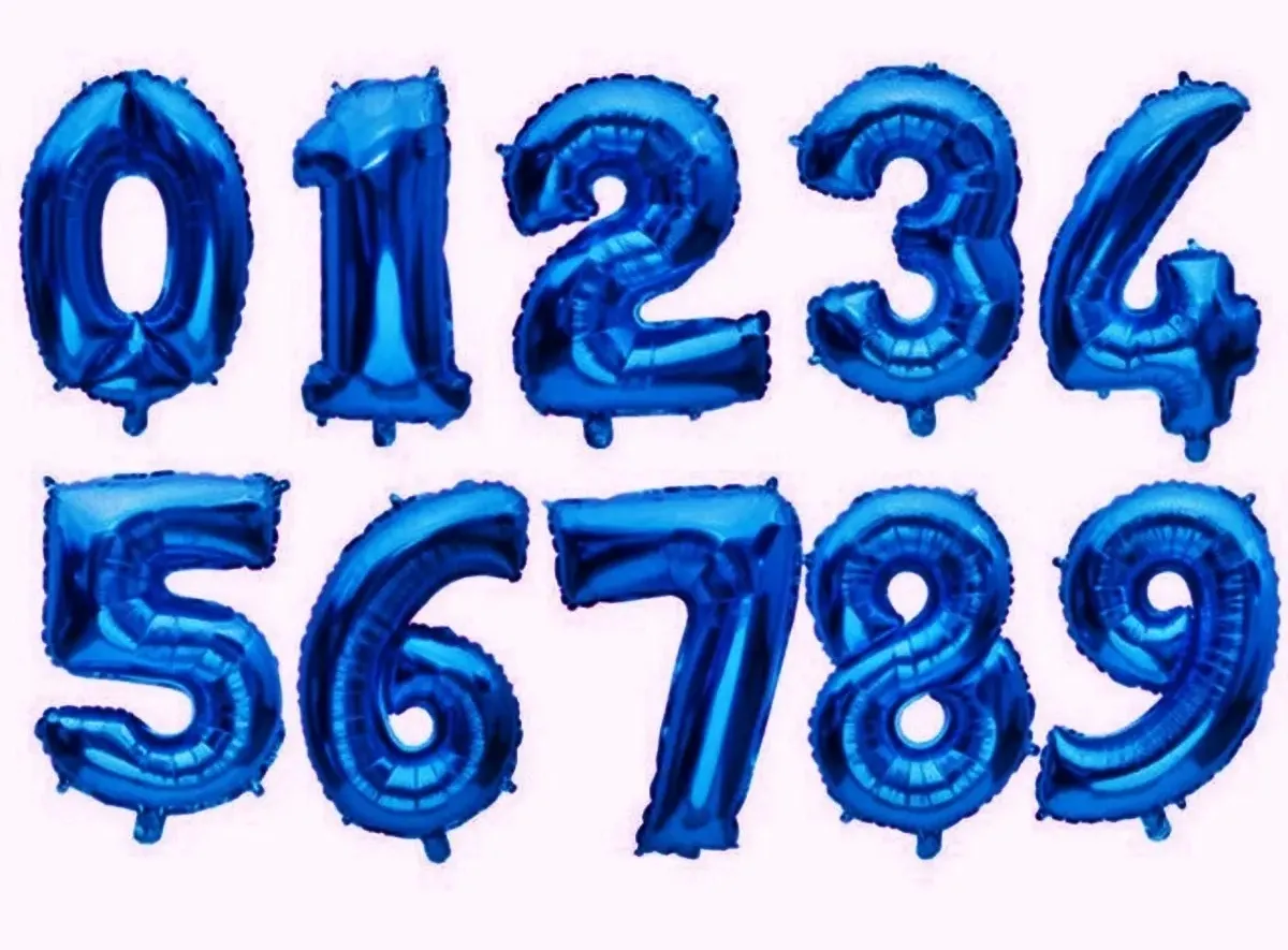 Balão número azul royal 75cm