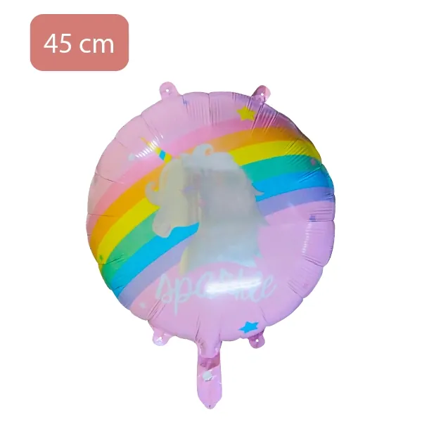 BALÃO UNICÓRNIO ARCO IRIS - EMBALADO 1 A 1 - COM INMETRO - FLUTUA COM GÁS HÉLIO