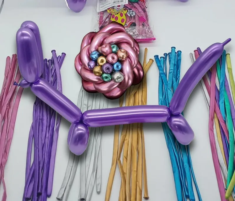 Pacote de balão canudo metalizado 30pcs com INMETRO