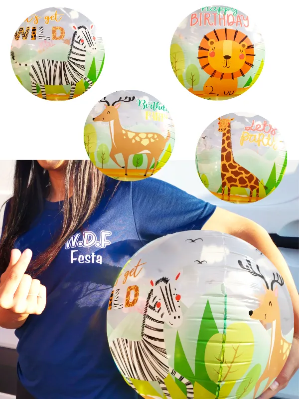 BALÃO 4D SAFARI (COM IMAGENS DOS 4 LADOS)