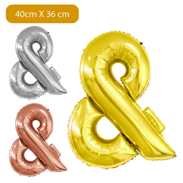 BALÃO SINAL "&" - COM INMETRO - EMBALADO 1 À 1 - 40cm