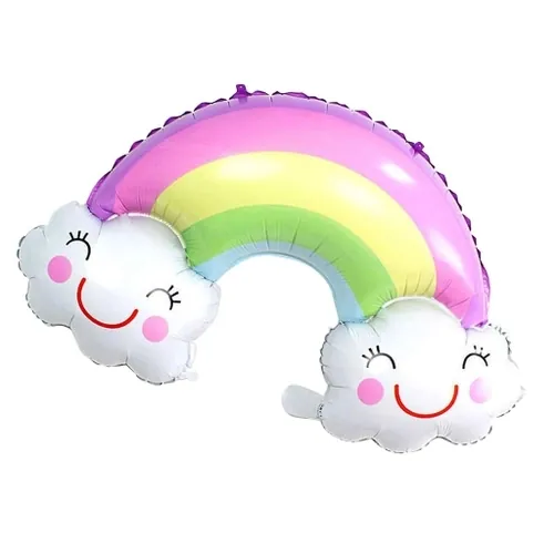 BALAO METALIZADO ARCO IRIS 90X60CM