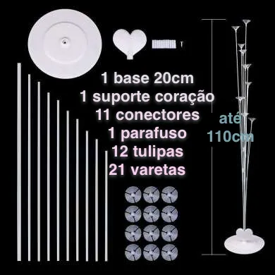 SUPORTE BALÃO MONTÁVEL ATÉ 110cm