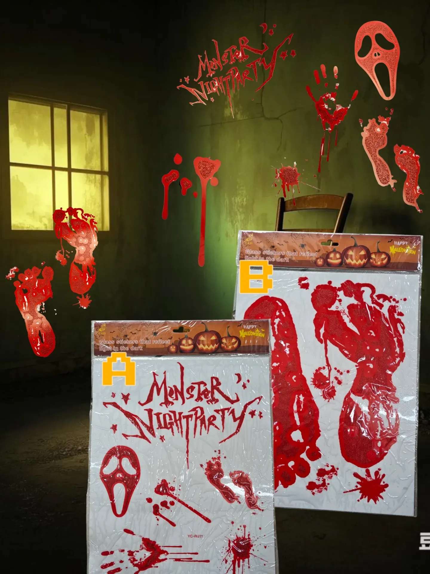 ADESIVO p/ VIDRO SANGUE