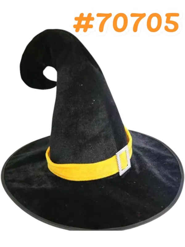 CHAPÉU BRUXA PONTA CURVADA