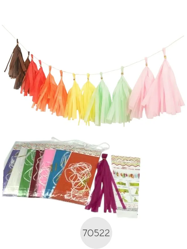 ENFEITE DE SEDA TASSEL C/10 PEÇAS