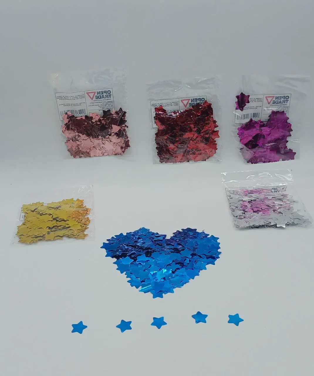 CONFETE ESTRELA METALIZADO - 2 CM - 10 GRAMAS