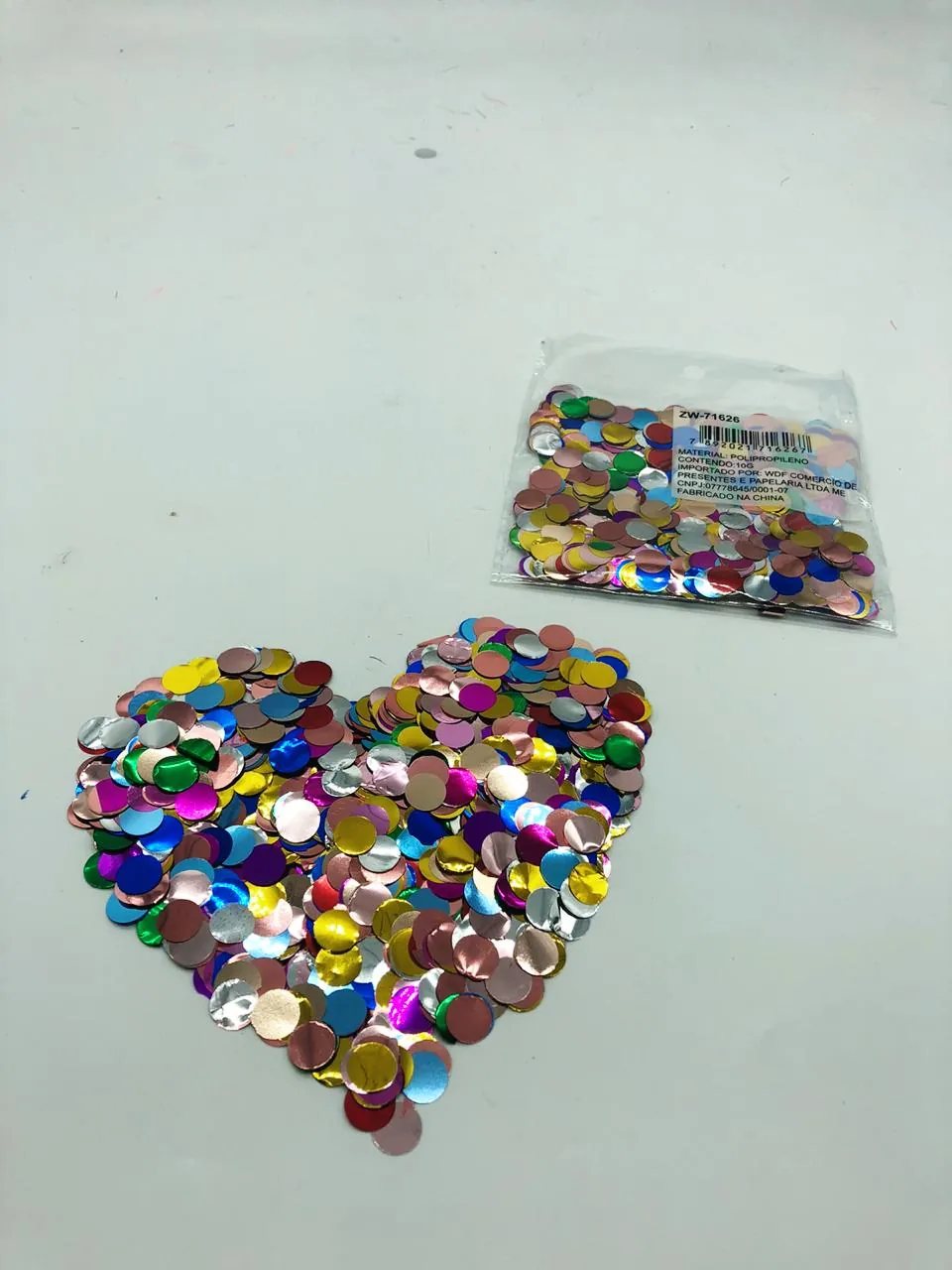 CONFETE REDONDO SORTIDO 1 CM