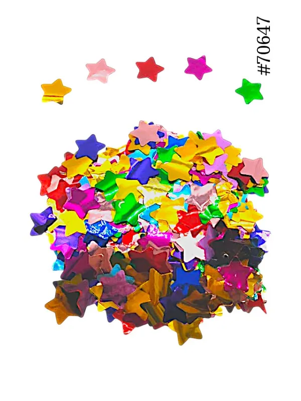 CONFETE ESTRELA METALIZADO - 2 CM