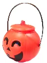 BALDE DE HALLOWEM PLASTICO COM TAMPA