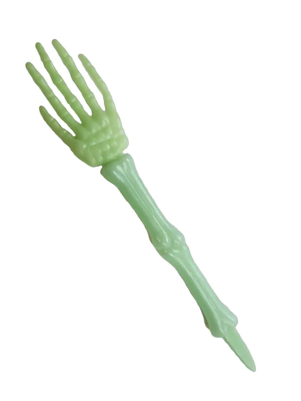 MÃO ESQUELETO DE PLASTICO NEON