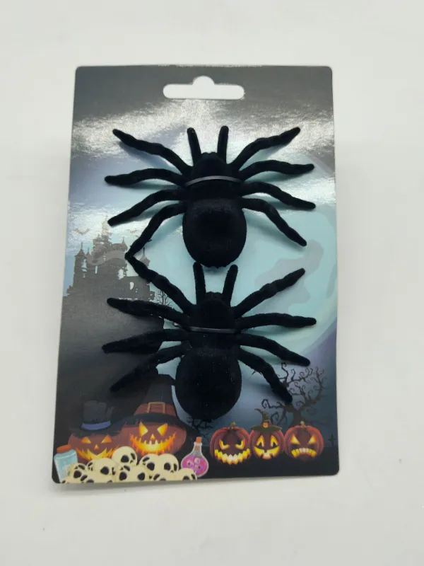 MINI ARANHA PLÁSTICA AVELUDADA (PAR)