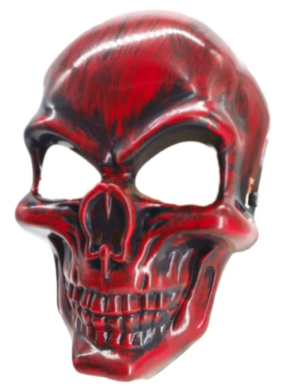 MÁSCARA CAVEIRA VERMELHA ESCURA