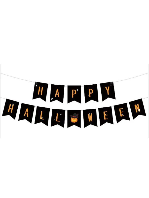 BANDEIRINHA HALOWEEN DE PAPEL 12X20