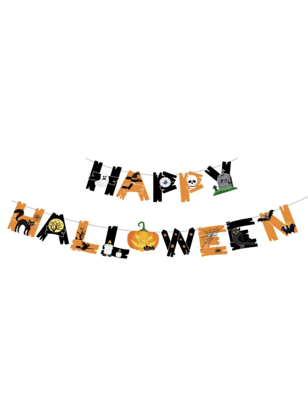 BANDEIRINHAS HALOWEEN DE PAPEL