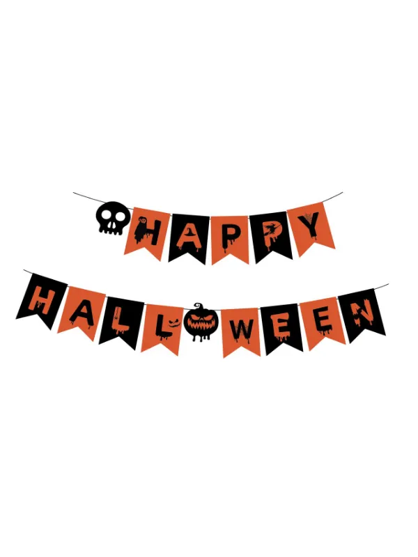 BANDEIRINHAS HALOWEEN DE PAPEL