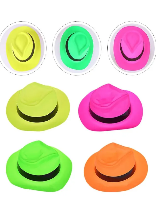 CHAPÉU COWBOY PLÁSTICO NEON