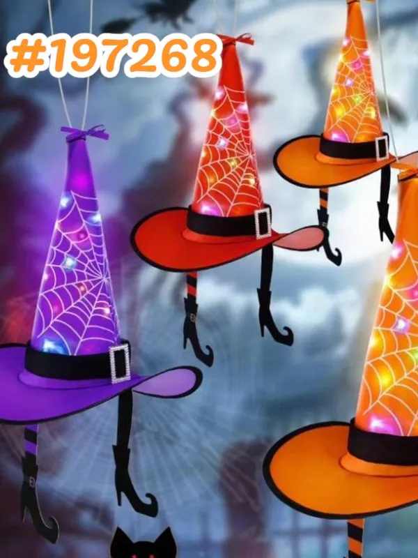 CHAPÉU BRUXA COM LED