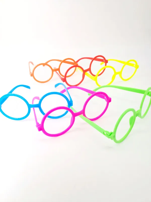 ÓCULOS SEM LENTE COLORIDO REDONDO