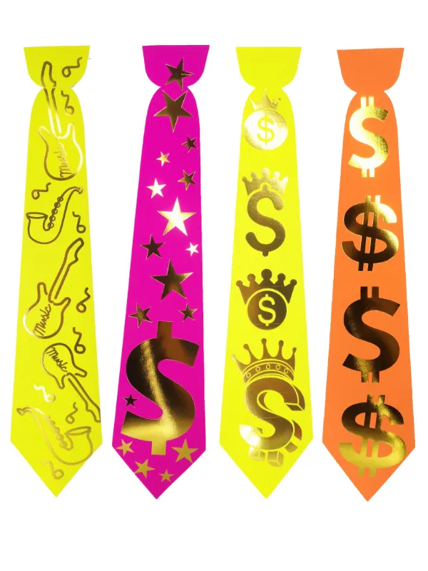 GRAVATA DE PAPEL DOURADA