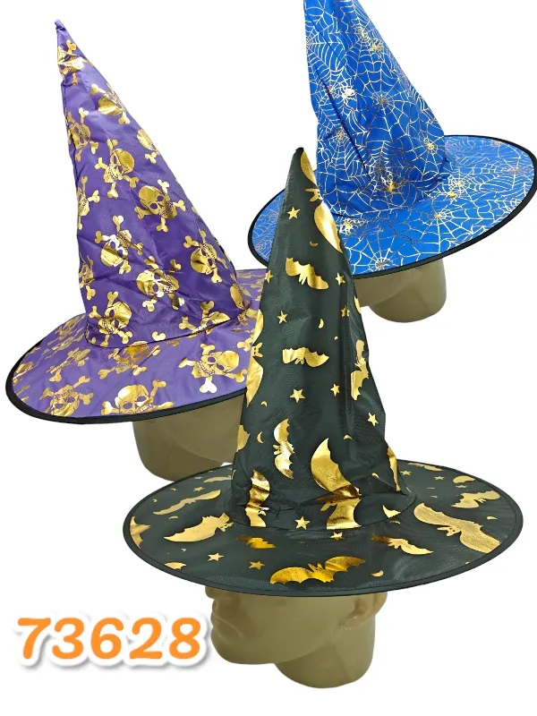 CHAPÉU DE HALLOWEEN COM DOURADO