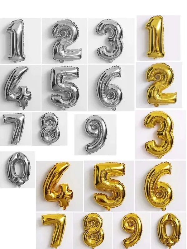 BALÃO NÚMERO 40cm EMB50