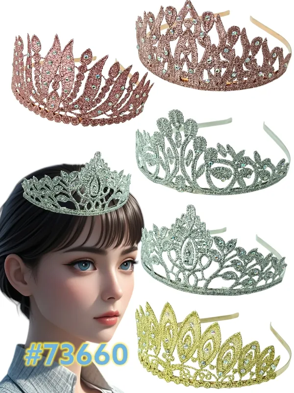 COROA DE RENDA STRASS