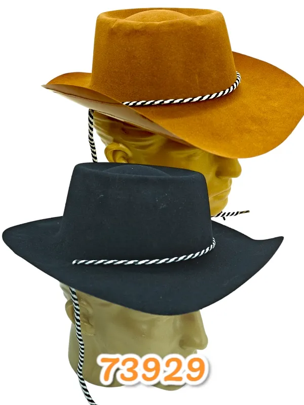 CHAPÉU CAWBOY PLÁSTICO C/ CORDA