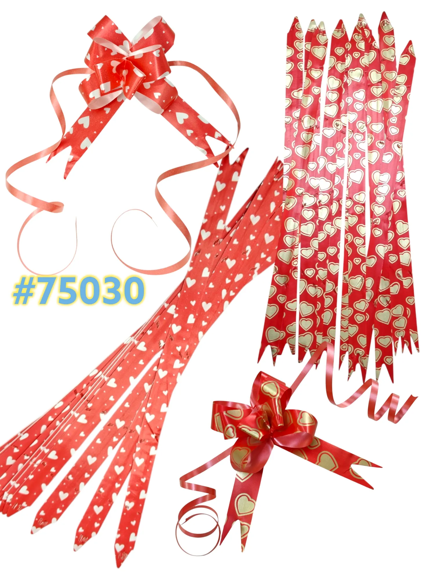 LAÇO MÁGICO ESTAMPA DE CORAÇÃO 16mm 10PCS