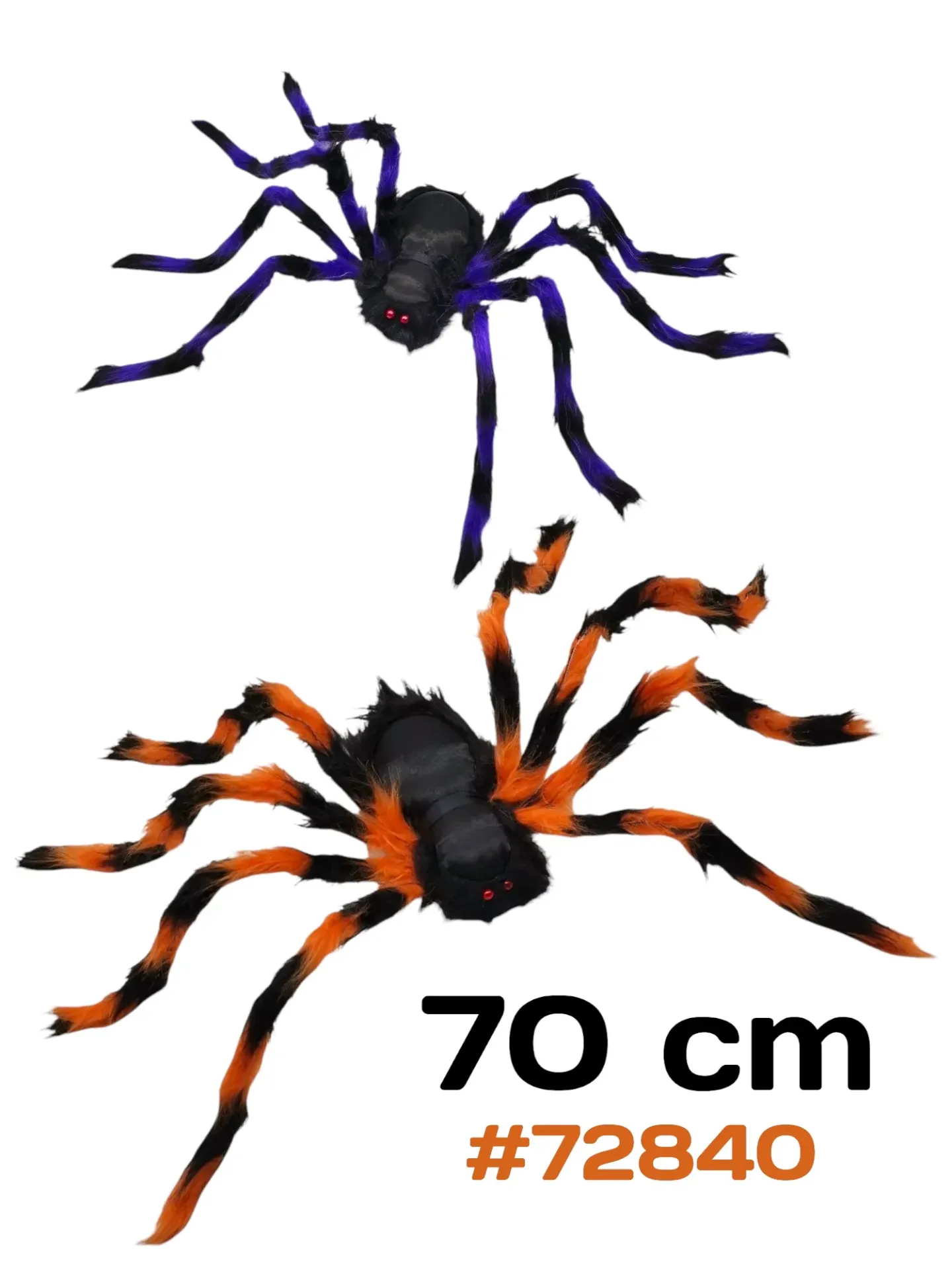 ENFEITE DE HALLOWEEN ARANHA PELUCIADA 70 cm
