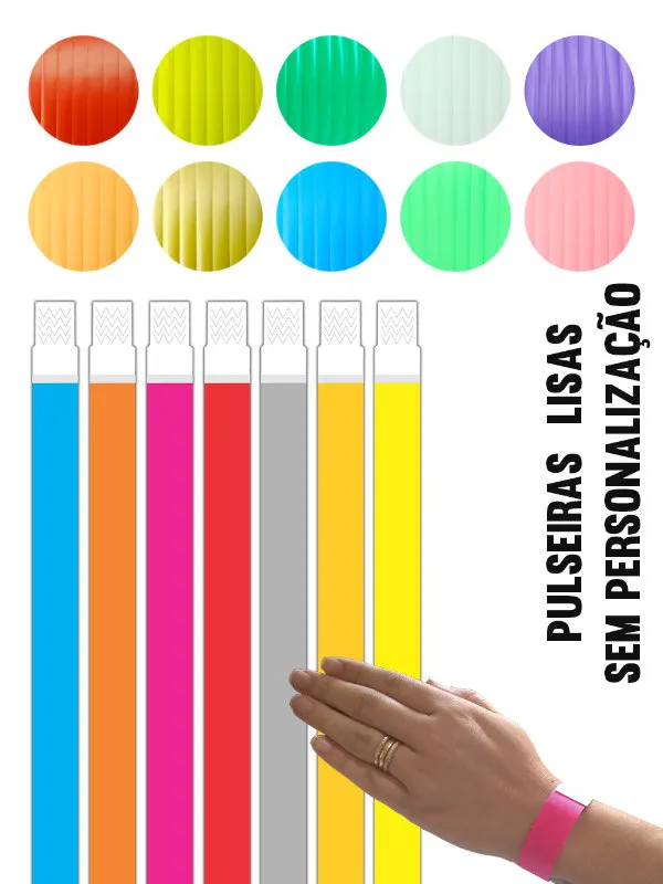 PULSEIRA DE PAPEL RESISTENTE PARA EVENTO 50PÇ PCT