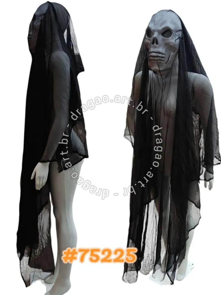 MÁSCARA CAVEIRA C/ VEU