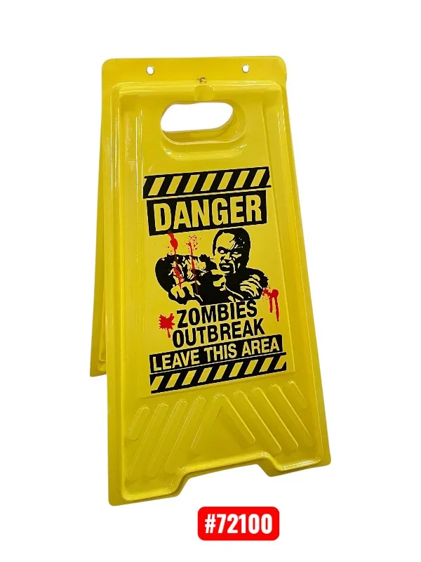 ALERTA DE ZUMBI - PLACA DE CHÃO