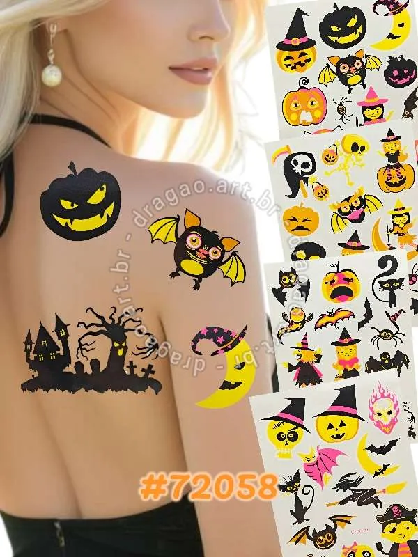 CARTELA DE ADESIVO HALLOWEEN 72058